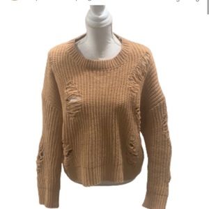 Vici • Distressed Ribbed Sweater • Small